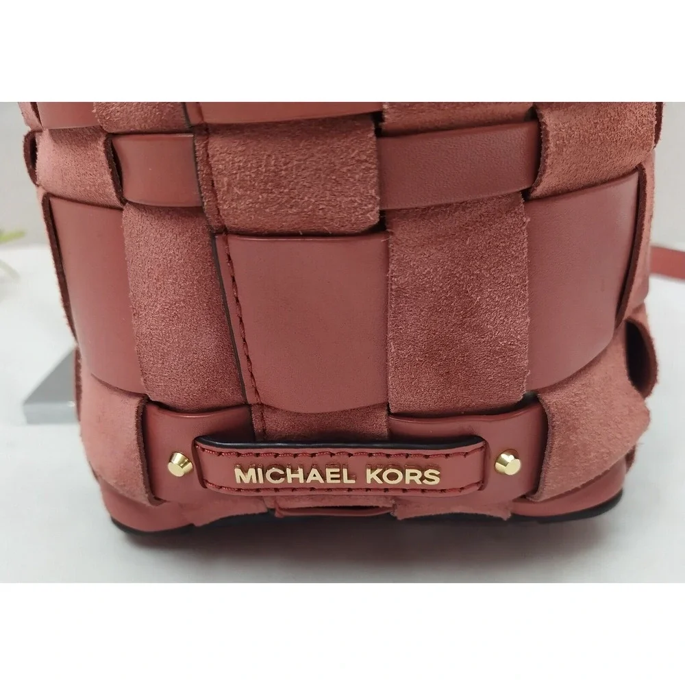 Michael Kors Vivian Cinnamon Red Suede Leather Tassel Hobo Shoulder Bag - $398